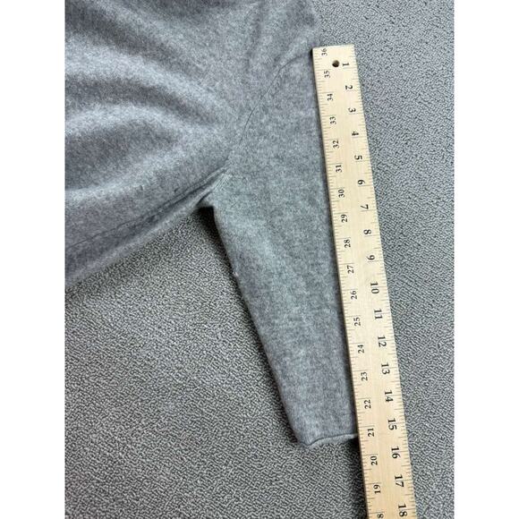 Autumn Cashmere Sweater Dress Women Medium Gray Sleeves Crewneck Knit A line - Picture 6 of 6